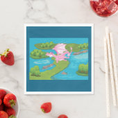 Roze Magic Dragon Fantasy Napkins Servet (Insitu)