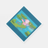 Roze Magic Dragon Fantasy Napkins Servet (Hoek)