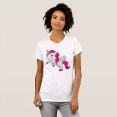 Roze Magical Cute Unicorn T-shirt (Voorkant volledig)