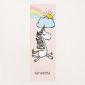 Roze Magical Yoga Unicorn Illustratie Yogamat (Voorkant)