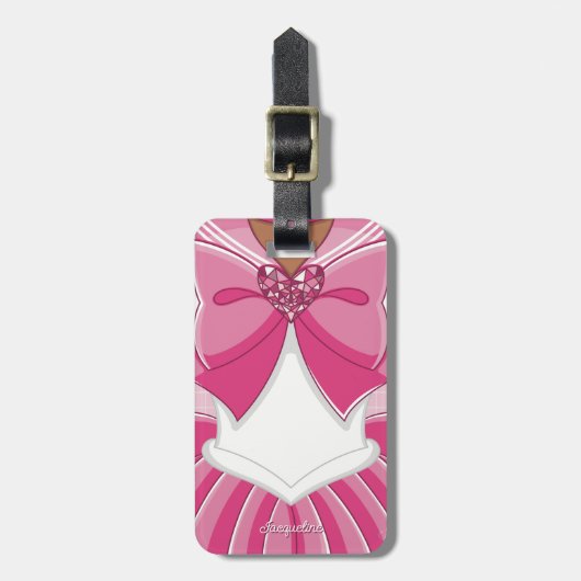Roze Magisch Meisje II Bagagelabel (Voorkant verticaal)