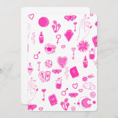 roze magisch mystiek kaart (Voorkant / Achterkant)