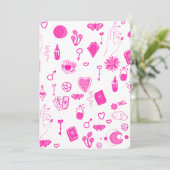roze magisch mystiek kaart (Staand voorkant)