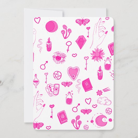roze magisch mystiek kaart (Voorkant)