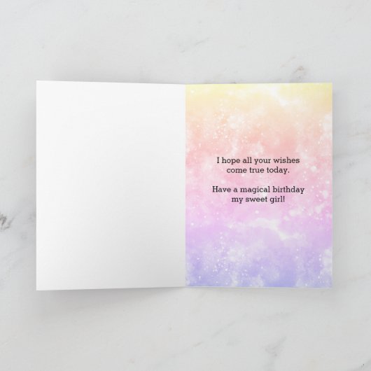 Roze magische 8-jarige Kaart (Binnen)