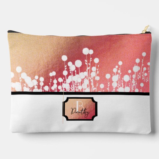 Roze magische bloemen etui (Achterkant)