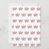 Roze Magische eenhoorn stropdas kleurstof goud gli Kaart (Achterkant)