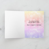 Roze Magische Fee 1e Verjaardagskaart Kaart (Binnen)