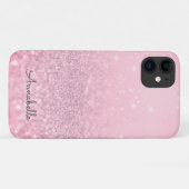 Roze magische glitters Case-Mate iPhone case (Achterkant (horizontaal))