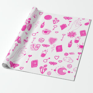roze magische mystiek cadeaupapier