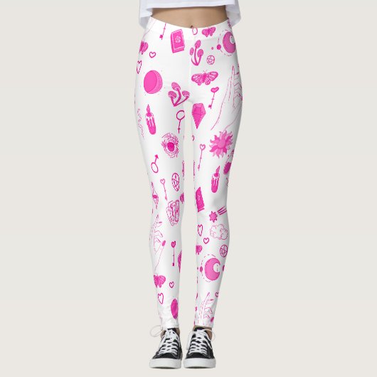 roze magische mystiek leggings (Voorkant)