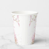 Roze Magische Prinses Kasteel Verjaardag Papieren  Papieren Bekers (Rechts)