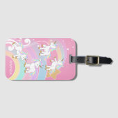 Roze, magische regenboog 🦄 Unicorns Bagagelabel (Voorkant (horizontaal))