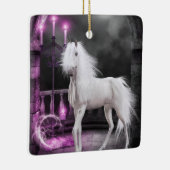 Roze Magische Unicorn Keramisch Ornament (Rechts)