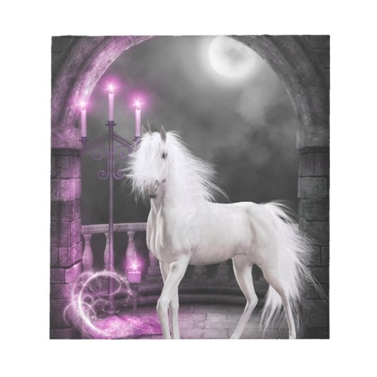 Roze Magische Unicorn Notitieblok (Voorkant)