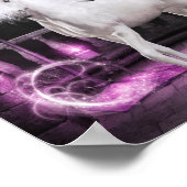 Roze Magische Unicorn Poster (Hoek)