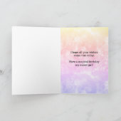 Roze magische vijfde verjaardag Kaart (Binnen)