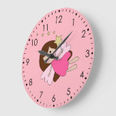 Roze, magische, zachte wandklok (Hoek)