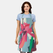 Roze Magnolia Abstracte Floral Colour Blocks Home Schort (Gedragen)