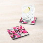 Roze Magnolia aquarel Bier Onderzetter (Rechterzijde)