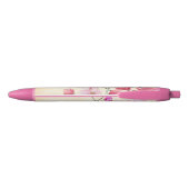 Roze Magnolia Aquarel Gepersonaliseerde Pen (Achterkant)