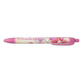 Roze Magnolia Aquarel Gepersonaliseerde Pen (Bodem)
