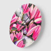 Roze Magnolia aquarel kunst Grote Klok (Hoek)