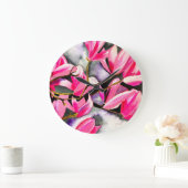 Roze Magnolia aquarel kunst Grote Klok (Huis)