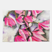 Roze Magnolia aquarel Theedoek (Horizontaal)