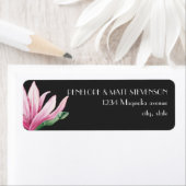 Roze Magnolia Bloem in bloei | Grijze bruiloft Etiket (Insitu)