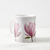 Roze magnolia bloem mok (Voorkant links)