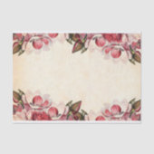 Roze Magnolia Bloem Rand Perkament Decoupage Tissuepapier (Voorkant)
