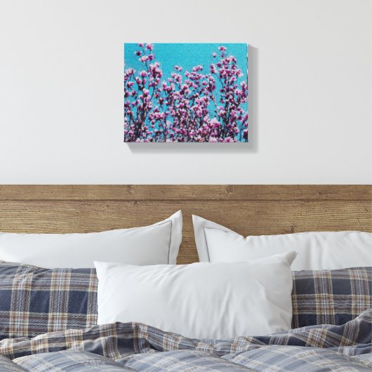 Roze Magnolia Bloemen Bloemen Bloemen Bloemen Bloe Canvas Afdruk (Insitu (Slaapkamer))