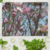 Roze Magnolia Bloemen Bloemen Theedoek (Gevouwen)