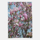 Roze Magnolia Bloemen Bloemen Theedoek (Verticaal)