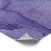 Roze Magnolia bloemen op paarse achtergrond Poster (Hoek)