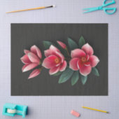 Roze Magnolia Bloemen Tissuepapier (Craft)