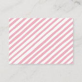 Roze magnolia bloemenboek voor baby showers kaarte informatiekaartje (Achterkant)