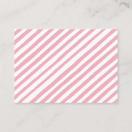 Roze magnolia bloemenboek voor baby showers kaarte informatiekaartje (Achterkant)