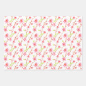 Roze Magnolia Bloesem Lente Bruidsfeest Inpakpapier Vel (Voorkant 2)