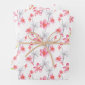 Roze Magnolia Bloesem Lente Bruidsfeest  Inpakpapier Vel (In situ)