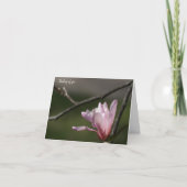 Roze Magnolia Bloom Sympathy Card Bedankkaart (Voorkant)
