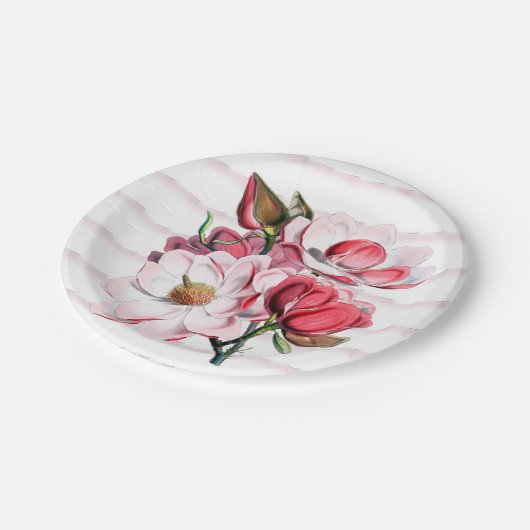 Roze Magnolia Blooms Paper Bord 7" (Gekanteld)