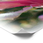 Roze Magnolia Blossingbloem Kunstfoto schilderen Poster (Hoek)