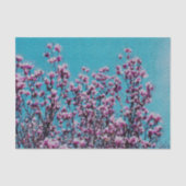 Roze Magnolia Blossom Blue Sky Decoupage Tissuepapier (Voorkant)