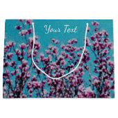 Roze Magnolia Blossom Blue Sky Foto schilderen Groot Cadeauzakje (Voorkant)