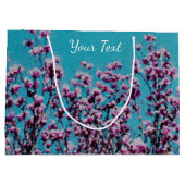 Roze Magnolia Blossom Blue Sky Foto schilderen Groot Cadeauzakje (Achterkant)