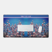 Roze Magnolia Blossom Blue Sky op maat Bureaumat (Keyboard & Muis)
