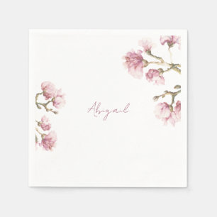 Roze Magnolia Blossoms Cocktail Servet