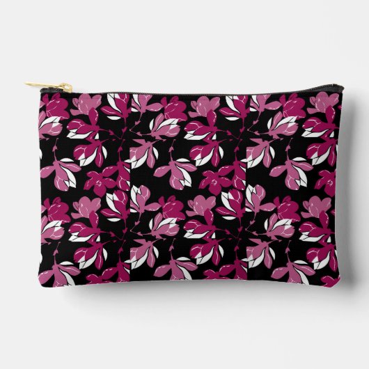 Roze magnolia botanische print etui (Voorkant)